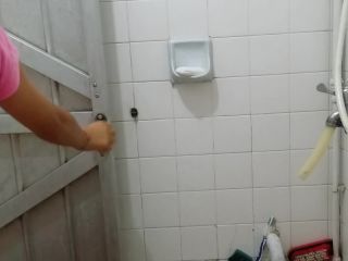 Nice girl taking shower and washing pussy. hidden cam-0