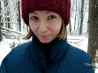 Walk In Snowy Forest Turned Into Choking On Hot Cum 1080p-4