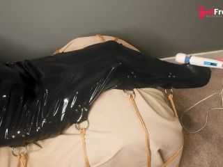 [GetFreeDays.com] Breath Play and Trampling In A Latex Cocoon - Tiny slut is restrained and made to have multiple orgasms Sex Film April 2023-3