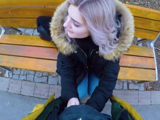 Cute teen swallows cum for cash public blowjob in the park by Eva El ...-2