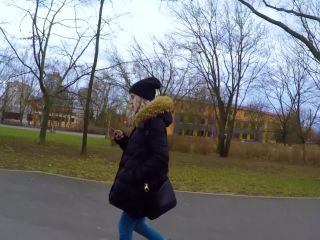 Cute teen swallows cum for cash public blowjob in the park by Eva El ...-9