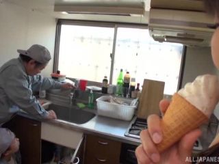 Awesome Busty Japanese babe pleases two big cocks Video Online Asian-1