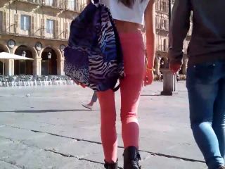 Hot girl in pink  tights-7