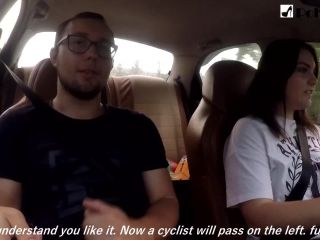 [Amateur] Girl jerks off a guy and masturbates herself while driving in public (talk)-1