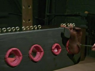 video 36 Nylon feet tickling in stocks for Mora in Y position on feet porn femdom feet humiliation-6