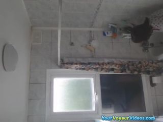 Pregnant wife washing her  pussy-7