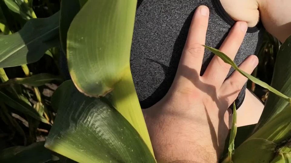 Slap an squeeze my tits in corn field Spanking
