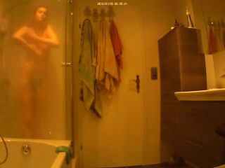 Beauty girl with hairy pussy taking a shower. hidden cam-7