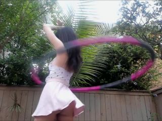 Hula hooping with no panties tons of upskirt!-2