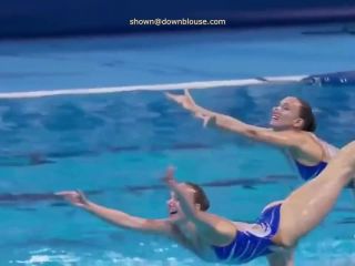 Synchronized swimming - nipple slip in slomotion  1 280 voyeur -1