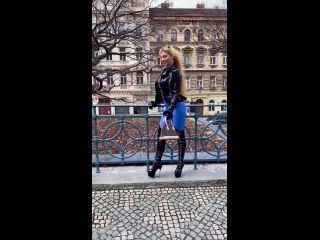 Walking in latex clothes in Prague[watch FreeFans.tv - best OnlyFans leaks]-9