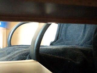 Upskirt view under her desk-9