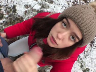 ADOLFxNIKA - Bitch Asks for Cum in his Mouth right in the Forest and can no Longer Wait , cute amateur on amateur porn -9