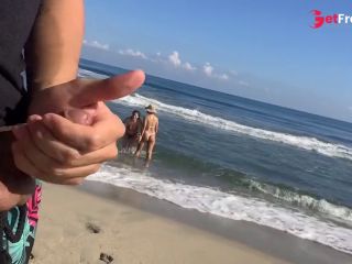 [GetFreeDays.com] Public flash dick on the beach in front of two horny girls who crave my cock Sex Clip April 2023-5