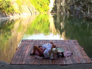 Lesbian Students Gets Horny And Fucked On The River-3