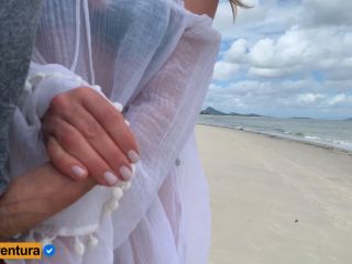 [GetFreeDays.com] Public Handjob on the Beach - People around handjob caption porn-5