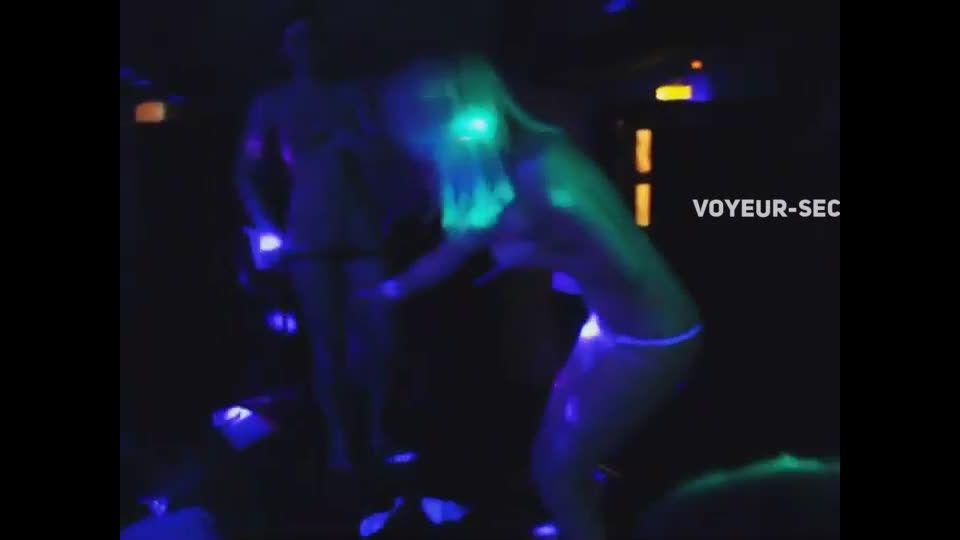 Shy strippers dancing in the  club