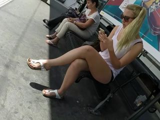 Sexy milf legs crossed toes amar voyeur candid 49-7