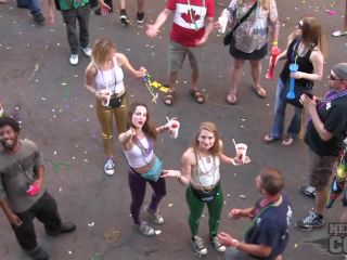 Mardi Gras 2017 From Our Bourbon Street Apartment Girls Flashing For Beads Lesbian!-0