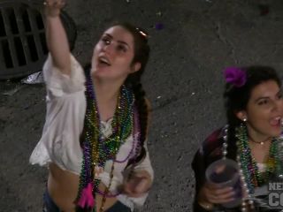 Mardi Gras 2017 From Our Bourbon Street Apartment Girls Flashing For Beads Lesbian!-4