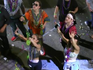 Mardi Gras 2017 From Our Bourbon Street Apartment Girls Flashing For Beads Lesbian!-5