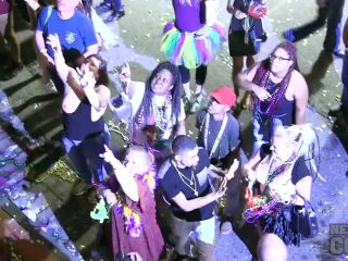 Mardi Gras 2017 From Our Bourbon Street Apartment Girls Flashing For Beads Lesbian!-8
