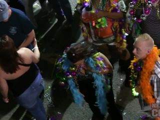 Mardi Gras 2017 From Our Bourbon Street Apartment Girls Flashing For Beads Lesbian!-9