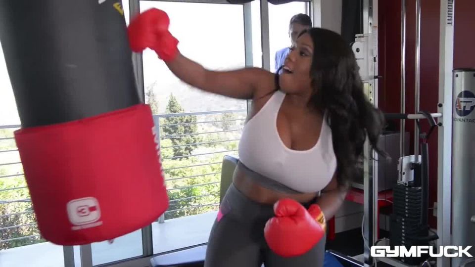 Gym girl ms yummy gets an interracial fitness fuck black 