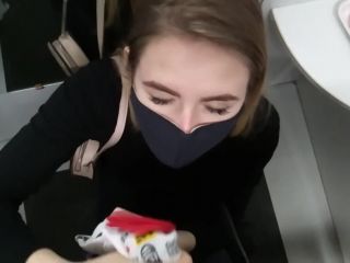 GF makes me Risky Cum inside White Disney Sock in Mall Public Changing ...-6