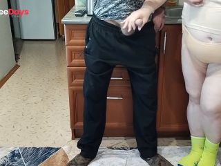 [GetFreeDays.com] dick jerking in the kitchen and cum in mother-in-laws mouth Porn Stream January 2023-4