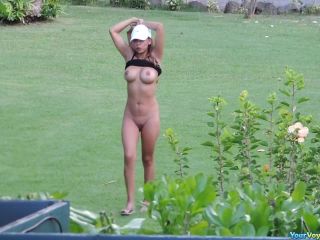 Wild housewife naked  outdoor-5