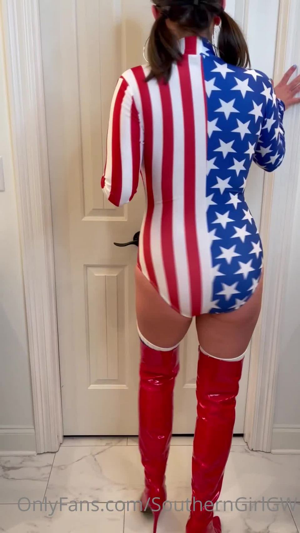 Onlyfans - SouthernGirlGW - Stripping and Giving a Messy Blowjob in my Star Spangled Outfit - 09-11-2021