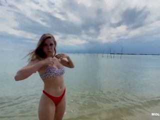 College Cutie Public Beach Sex  Molly Pills  Amateur Couple Adventure Porn Pov 720p-1