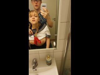 Amadani - Schoolgirl gets Creampied in Bathroom  | swedish girls | amateur porn big tits hd 720-6