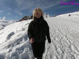 LittleMaryLollipop - Blowjob Teen In a Public Ski Resort  on russian beautiful blonde with perfect body-0