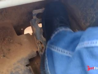 [GetFreeDays.com] Pedal pumping a bobcat tractor starting with shoes then socks then barefoot Sex Film January 2023-0