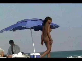 Black girl nude on a beach  720-3