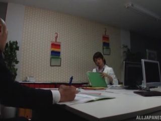 Awesome Nanami Kawakami Asian office lady entices a cumshot Video Online-0