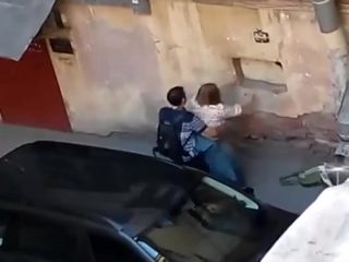Spying a fat girl get fucked from balcony-0