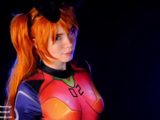 Asuka Eagerly Sucks Shinjis Cock and Plays with her Ass Cosplay!-0