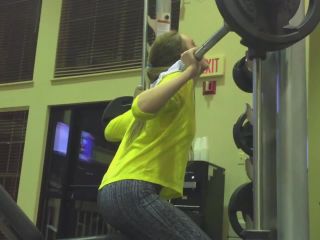 Watch her squat and see her sexy  thong-0