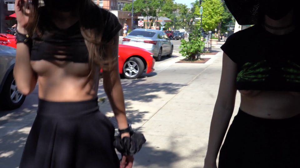 [GetFreeDays.com] Underboob Street Walk with LilyMaeExhib! - Shy Goth ai porn hardcore