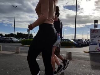 Tight ass of curly girl in the shopping mall-7