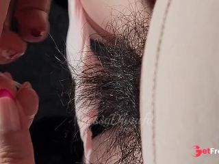 [GetFreeDays.com] Hairy Girl playing with Mighty Bush Up close Sex Video June 2023-6