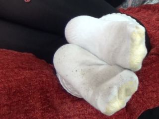 clip 44 Dirty Scrunched Tube Socks, black girl foot fetish on feet porn -5