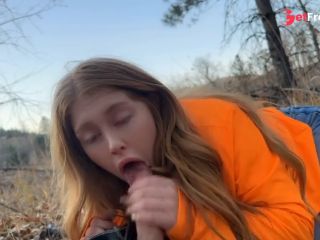 [GetFreeDays.com] Trophy Redhead Sucking Cock in the Woods gingergrip Porn Film January 2023-9