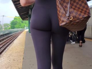 Following a sporty girl to see her ass and cameltoe-7