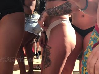 CandidCreeps 843 Bikini Pool Thong Camera at the Pool Party V-2