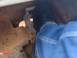 [GetFreeDays.com] Pedal pumping a bobcat tractor with shoes then socks then barefooted Adult Video March 2023-0