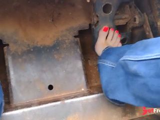 [GetFreeDays.com] Pedal pumping a bobcat tractor with shoes then socks then barefooted Adult Video March 2023-5